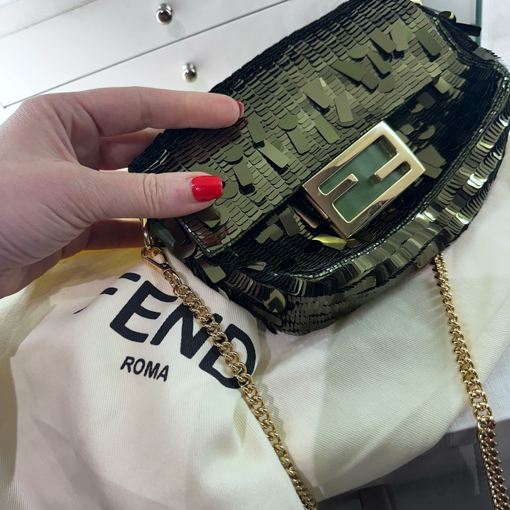 Fendi Gold Sequin Women's Bag